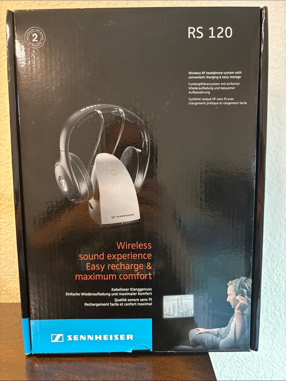 Sennheiser TV Listening RS 120 Wireless Headphones - Black and Silver - Picture 2 of 7